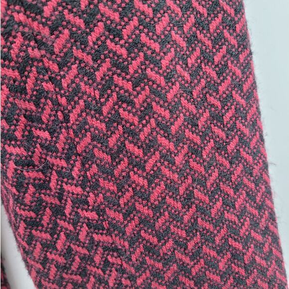 JM Collection Vintage Pink Black Herringbone Coquette 2 Button Jacket - Picture 13 of 14